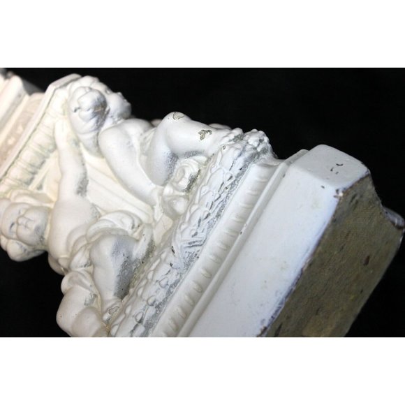 Vtg 50s 60's MCM White Cherub Angel Lamp Functioning Chalk ware Painted Plaster - Picture 11 of 11